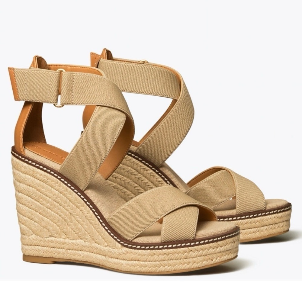 NEW Tory Burch Frieda Espadrille Wedges